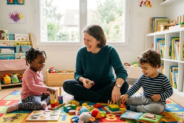 Assistante maternelle agréée accueillant des enfants à son domicile en Moselle