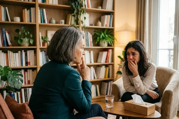 Psychothérapeute face à un dossier difficile en cabinet — sinistre RC Pro